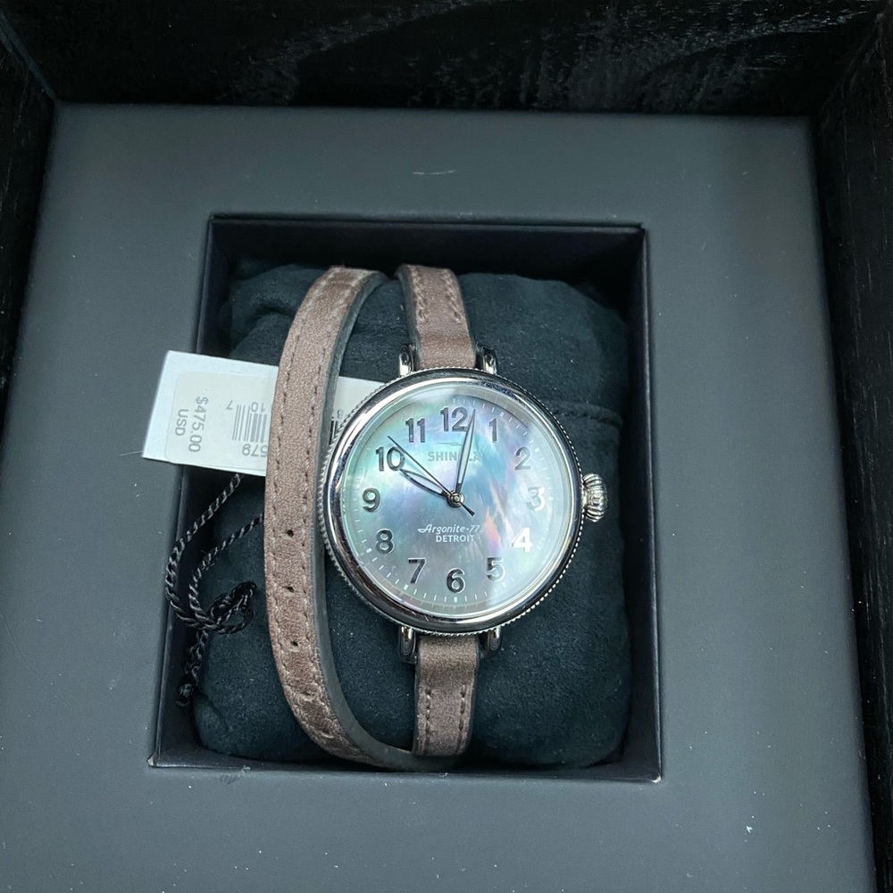 Shinola Birdy 34mm heather gray watch